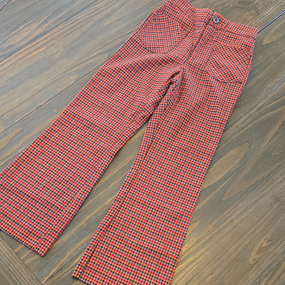 Zara Kids Red Plaid Casual Bottoms